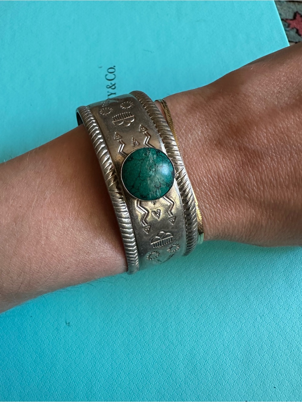 Vintage Native American Harvey Era Style Cuff Bracelet